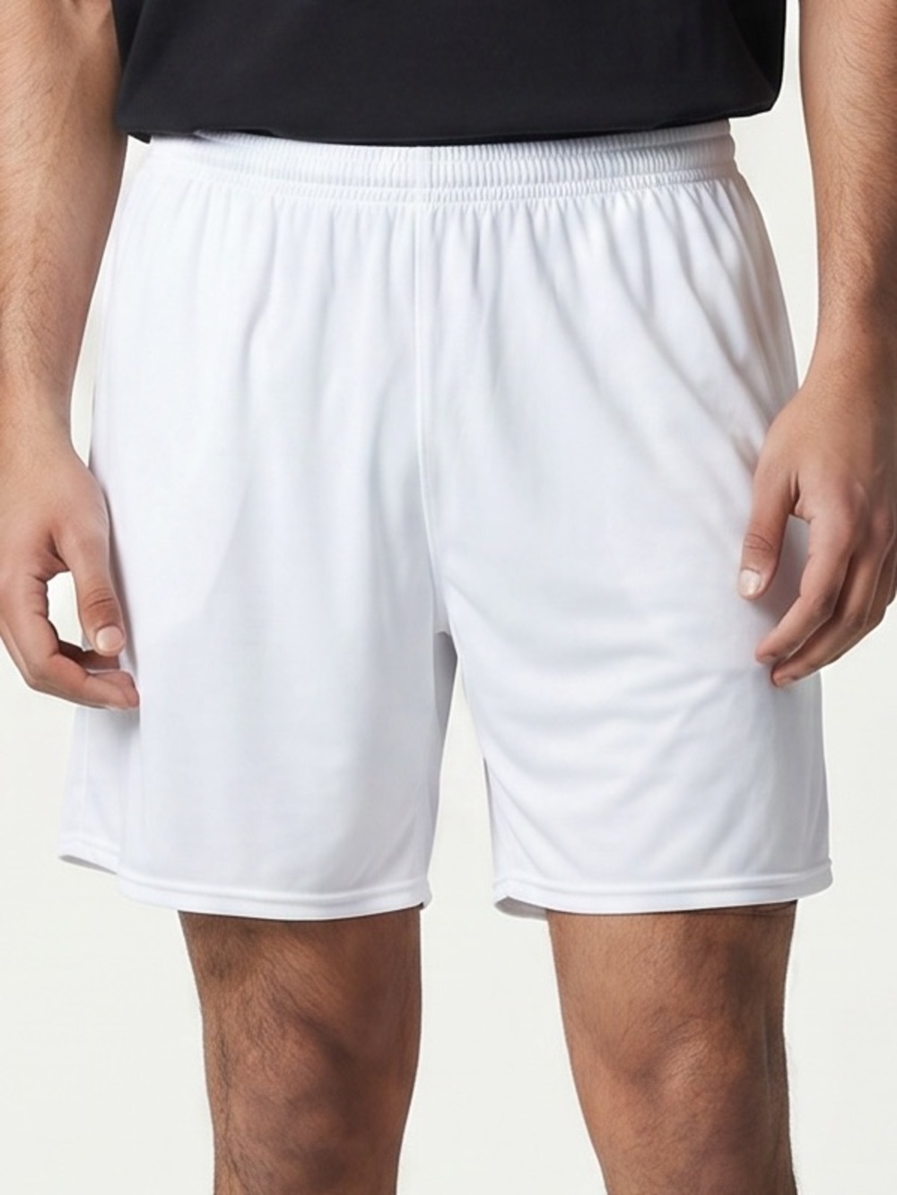 NWT 2XL High Five Play90 Men’s Soccer Shorts White 7" Inseam, Coolcore Fabric